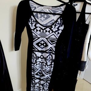 Midi Length Geometric Dress